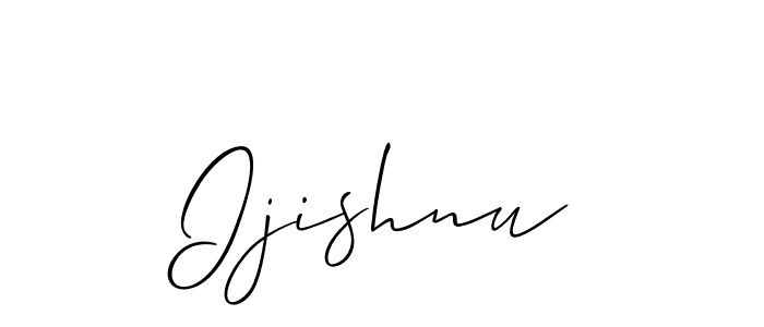 How to make Ijishnu signature? Allison_Script is a professional autograph style. Create handwritten signature for Ijishnu name. Ijishnu signature style 2 images and pictures png