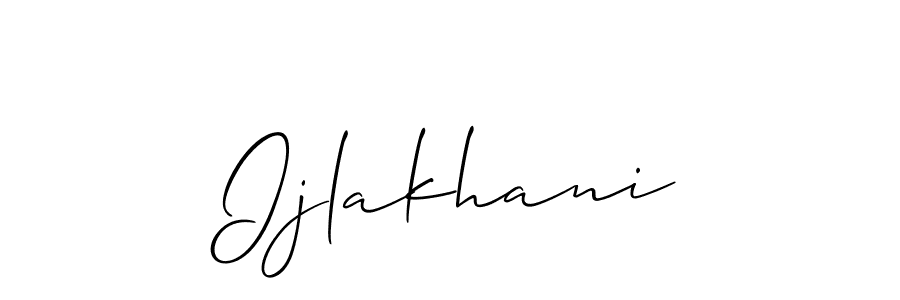 Allison_Script is a professional signature style that is perfect for those who want to add a touch of class to their signature. It is also a great choice for those who want to make their signature more unique. Get Ijlakhani name to fancy signature for free. Ijlakhani signature style 2 images and pictures png