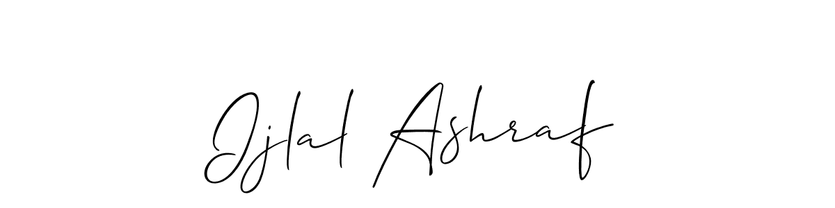 How to make Ijlal Ashraf name signature. Use Allison_Script style for creating short signs online. This is the latest handwritten sign. Ijlal Ashraf signature style 2 images and pictures png