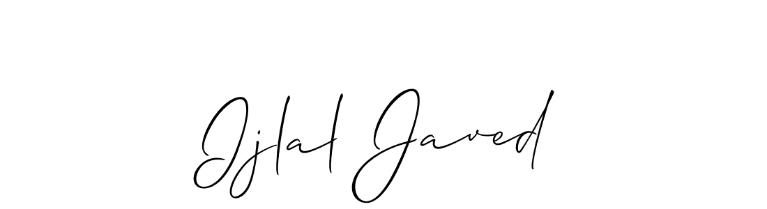 Use a signature maker to create a handwritten signature online. With this signature software, you can design (Allison_Script) your own signature for name Ijlal Javed. Ijlal Javed signature style 2 images and pictures png