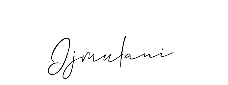 How to make Ijmulani signature? Allison_Script is a professional autograph style. Create handwritten signature for Ijmulani name. Ijmulani signature style 2 images and pictures png