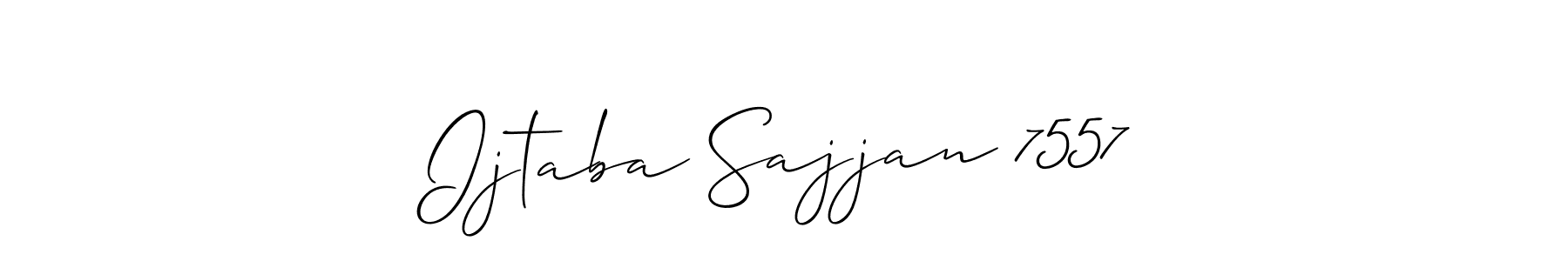 Create a beautiful signature design for name Ijtaba Sajjan 7557. With this signature (Allison_Script) fonts, you can make a handwritten signature for free. Ijtaba Sajjan 7557 signature style 2 images and pictures png