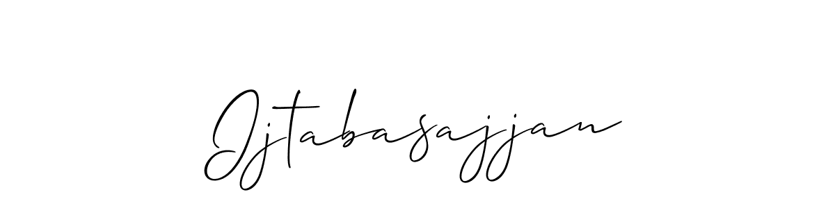 This is the best signature style for the Ijtabasajjan name. Also you like these signature font (Allison_Script). Mix name signature. Ijtabasajjan signature style 2 images and pictures png