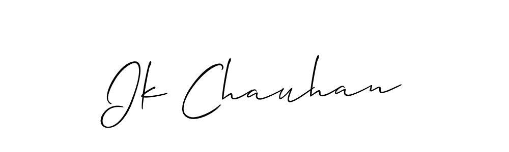 Similarly Allison_Script is the best handwritten signature design. Signature creator online .You can use it as an online autograph creator for name Ik Chauhan. Ik Chauhan signature style 2 images and pictures png
