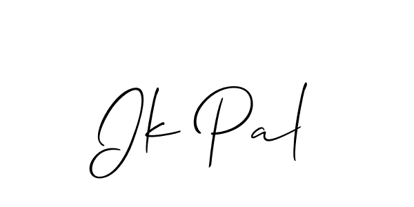 Create a beautiful signature design for name Ik Pal. With this signature (Allison_Script) fonts, you can make a handwritten signature for free. Ik Pal signature style 2 images and pictures png