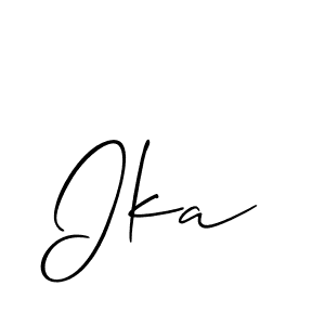 The best way (Allison_Script) to make a short signature is to pick only two or three words in your name. The name Ika include a total of six letters. For converting this name. Ika signature style 2 images and pictures png
