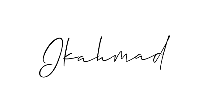 The best way (Allison_Script) to make a short signature is to pick only two or three words in your name. The name Ikahmad include a total of six letters. For converting this name. Ikahmad signature style 2 images and pictures png