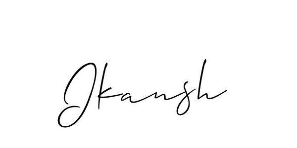 The best way (Allison_Script) to make a short signature is to pick only two or three words in your name. The name Ikansh include a total of six letters. For converting this name. Ikansh signature style 2 images and pictures png