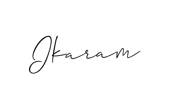 This is the best signature style for the Ikaram name. Also you like these signature font (Allison_Script). Mix name signature. Ikaram signature style 2 images and pictures png