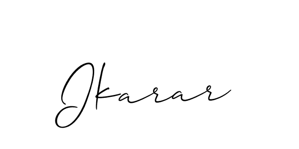 Best and Professional Signature Style for Ikarar. Allison_Script Best Signature Style Collection. Ikarar signature style 2 images and pictures png