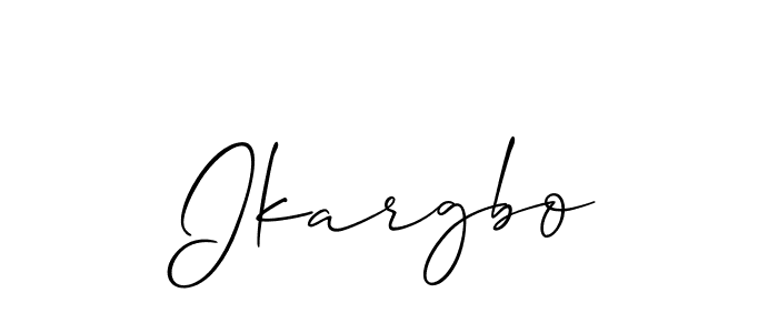 Also we have Ikargbo name is the best signature style. Create professional handwritten signature collection using Allison_Script autograph style. Ikargbo signature style 2 images and pictures png