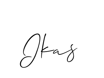 How to Draw Ikas signature style? Allison_Script is a latest design signature styles for name Ikas. Ikas signature style 2 images and pictures png