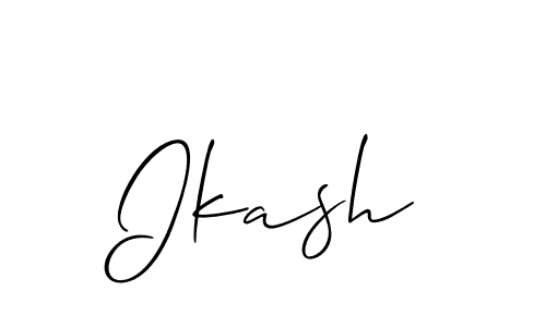 How to make Ikash name signature. Use Allison_Script style for creating short signs online. This is the latest handwritten sign. Ikash signature style 2 images and pictures png