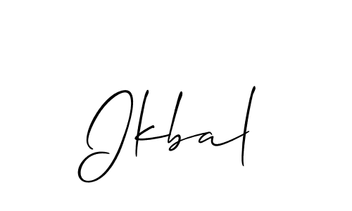 How to make Ikbal signature? Allison_Script is a professional autograph style. Create handwritten signature for Ikbal name. Ikbal signature style 2 images and pictures png