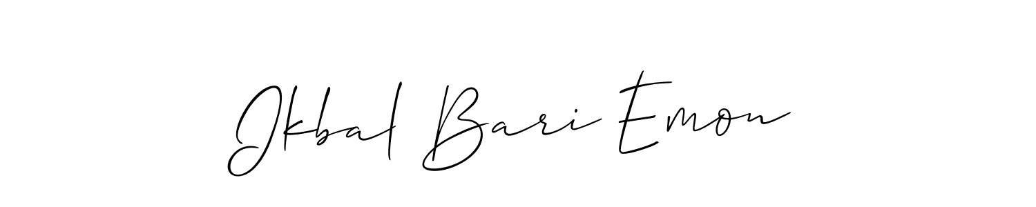 Design your own signature with our free online signature maker. With this signature software, you can create a handwritten (Allison_Script) signature for name Ikbal Bari Emon. Ikbal Bari Emon signature style 2 images and pictures png