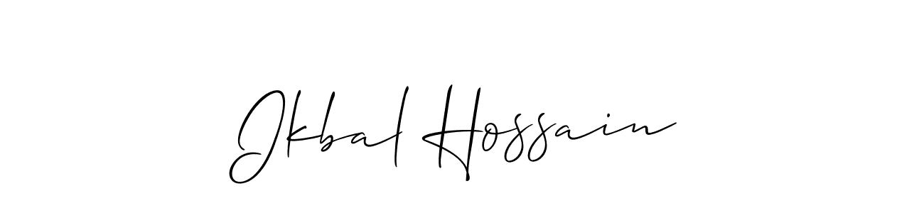 How to make Ikbal Hossain signature? Allison_Script is a professional autograph style. Create handwritten signature for Ikbal Hossain name. Ikbal Hossain signature style 2 images and pictures png