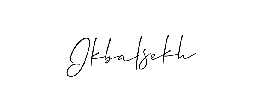 Also we have Ikbalsekh name is the best signature style. Create professional handwritten signature collection using Allison_Script autograph style. Ikbalsekh signature style 2 images and pictures png