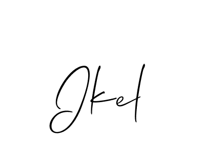 How to Draw Ikel signature style? Allison_Script is a latest design signature styles for name Ikel. Ikel signature style 2 images and pictures png