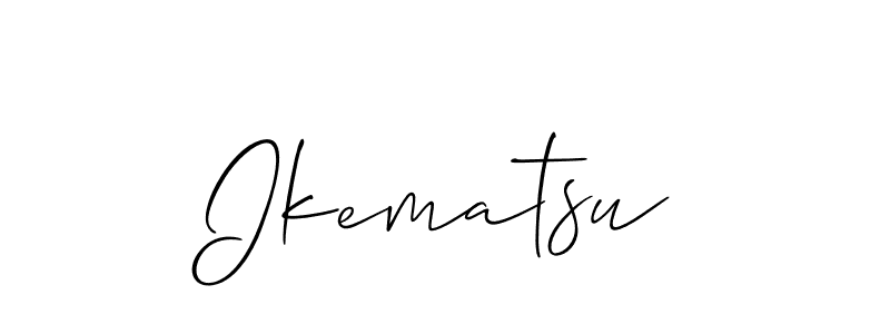 How to make Ikematsu signature? Allison_Script is a professional autograph style. Create handwritten signature for Ikematsu name. Ikematsu signature style 2 images and pictures png