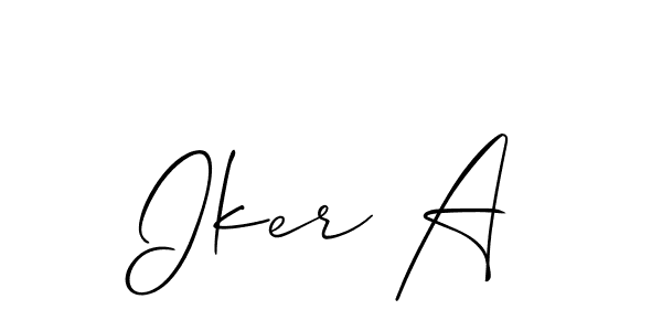 Best and Professional Signature Style for Iker A. Allison_Script Best Signature Style Collection. Iker A signature style 2 images and pictures png