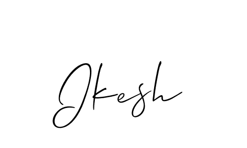 How to Draw Ikesh signature style? Allison_Script is a latest design signature styles for name Ikesh. Ikesh signature style 2 images and pictures png