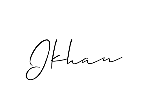 How to Draw Ikhan signature style? Allison_Script is a latest design signature styles for name Ikhan. Ikhan signature style 2 images and pictures png