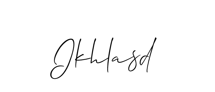 Ikhlasd stylish signature style. Best Handwritten Sign (Allison_Script) for my name. Handwritten Signature Collection Ideas for my name Ikhlasd. Ikhlasd signature style 2 images and pictures png