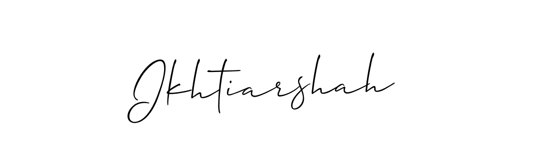 You should practise on your own different ways (Allison_Script) to write your name (Ikhtiarshah) in signature. don't let someone else do it for you. Ikhtiarshah signature style 2 images and pictures png