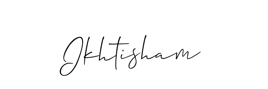 The best way (Allison_Script) to make a short signature is to pick only two or three words in your name. The name Ikhtisham include a total of six letters. For converting this name. Ikhtisham signature style 2 images and pictures png