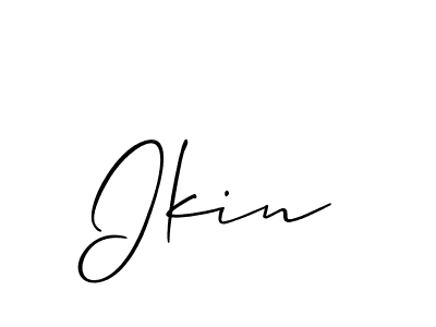 Allison_Script is a professional signature style that is perfect for those who want to add a touch of class to their signature. It is also a great choice for those who want to make their signature more unique. Get Ikin name to fancy signature for free. Ikin signature style 2 images and pictures png