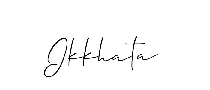 Similarly Allison_Script is the best handwritten signature design. Signature creator online .You can use it as an online autograph creator for name Ikkhata. Ikkhata signature style 2 images and pictures png