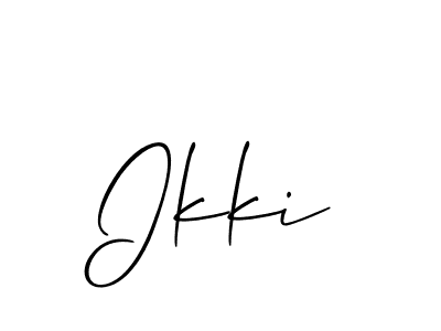 Best and Professional Signature Style for Ikki. Allison_Script Best Signature Style Collection. Ikki signature style 2 images and pictures png