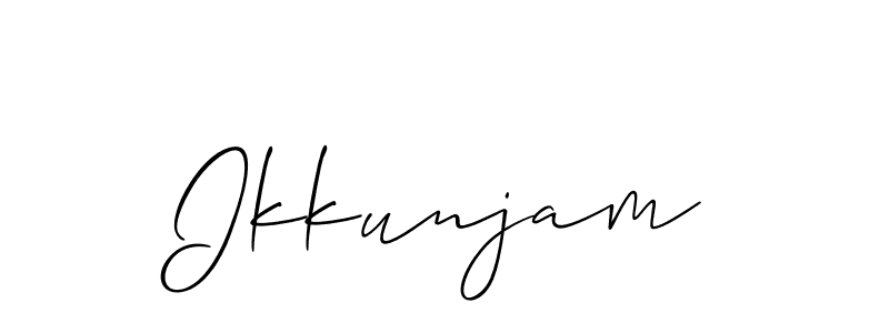 if you are searching for the best signature style for your name Ikkunjam. so please give up your signature search. here we have designed multiple signature styles  using Allison_Script. Ikkunjam signature style 2 images and pictures png