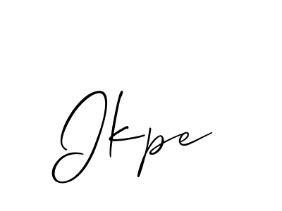 How to make Ikpe signature? Allison_Script is a professional autograph style. Create handwritten signature for Ikpe name. Ikpe signature style 2 images and pictures png