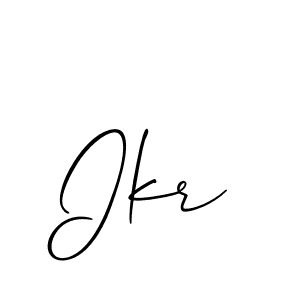 Ikr stylish signature style. Best Handwritten Sign (Allison_Script) for my name. Handwritten Signature Collection Ideas for my name Ikr. Ikr signature style 2 images and pictures png