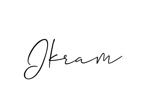 How to make Ikram signature? Allison_Script is a professional autograph style. Create handwritten signature for Ikram name. Ikram signature style 2 images and pictures png