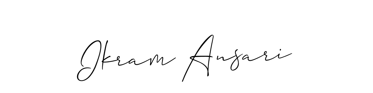 Also You can easily find your signature by using the search form. We will create Ikram Ansari name handwritten signature images for you free of cost using Allison_Script sign style. Ikram Ansari signature style 2 images and pictures png