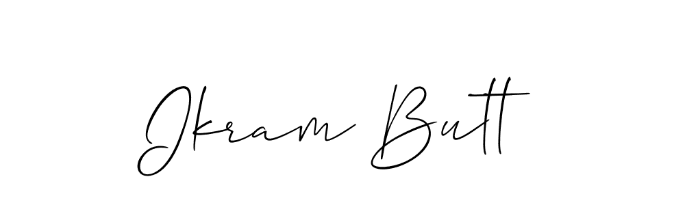 Allison_Script is a professional signature style that is perfect for those who want to add a touch of class to their signature. It is also a great choice for those who want to make their signature more unique. Get Ikram Butt name to fancy signature for free. Ikram Butt signature style 2 images and pictures png