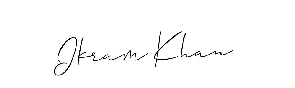 Similarly Allison_Script is the best handwritten signature design. Signature creator online .You can use it as an online autograph creator for name Ikram Khan. Ikram Khan signature style 2 images and pictures png