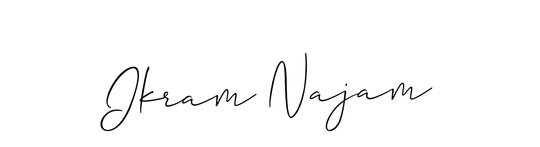 Also we have Ikram Najam name is the best signature style. Create professional handwritten signature collection using Allison_Script autograph style. Ikram Najam signature style 2 images and pictures png