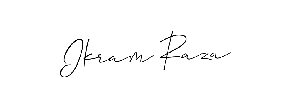 How to make Ikram Raza signature? Allison_Script is a professional autograph style. Create handwritten signature for Ikram Raza name. Ikram Raza signature style 2 images and pictures png