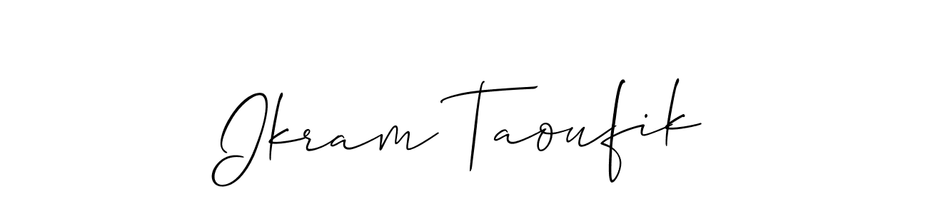 You can use this online signature creator to create a handwritten signature for the name Ikram Taoufik. This is the best online autograph maker. Ikram Taoufik signature style 2 images and pictures png