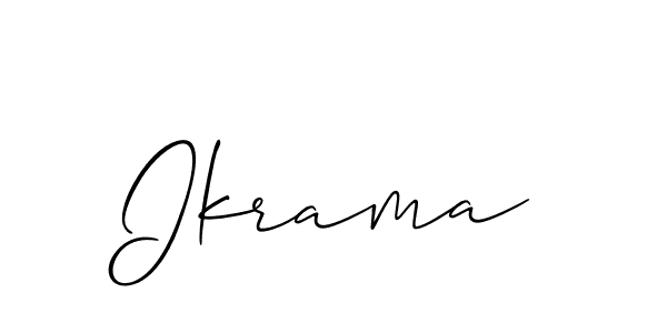 Make a beautiful signature design for name Ikrama. Use this online signature maker to create a handwritten signature for free. Ikrama signature style 2 images and pictures png