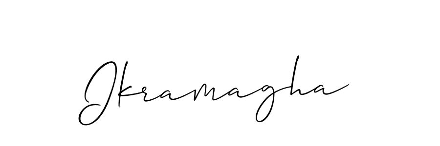 if you are searching for the best signature style for your name Ikramagha. so please give up your signature search. here we have designed multiple signature styles  using Allison_Script. Ikramagha signature style 2 images and pictures png