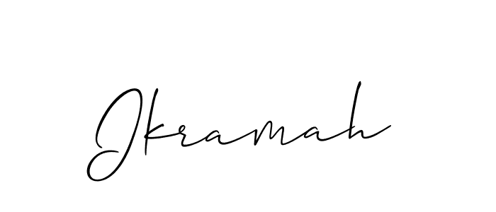 Design your own signature with our free online signature maker. With this signature software, you can create a handwritten (Allison_Script) signature for name Ikramah. Ikramah signature style 2 images and pictures png