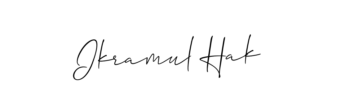 Also we have Ikramul Hak name is the best signature style. Create professional handwritten signature collection using Allison_Script autograph style. Ikramul Hak signature style 2 images and pictures png