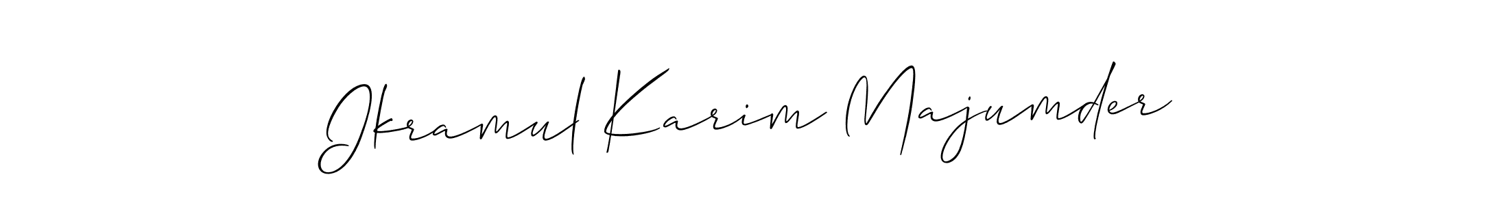 Make a beautiful signature design for name Ikramul Karim Majumder. With this signature (Allison_Script) style, you can create a handwritten signature for free. Ikramul Karim Majumder signature style 2 images and pictures png