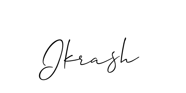 The best way (Allison_Script) to make a short signature is to pick only two or three words in your name. The name Ikrash include a total of six letters. For converting this name. Ikrash signature style 2 images and pictures png