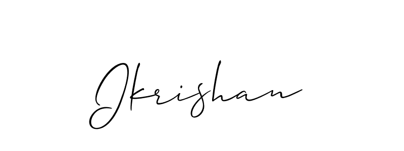 You should practise on your own different ways (Allison_Script) to write your name (Ikrishan) in signature. don't let someone else do it for you. Ikrishan signature style 2 images and pictures png