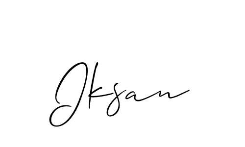 Also we have Iksan name is the best signature style. Create professional handwritten signature collection using Allison_Script autograph style. Iksan signature style 2 images and pictures png